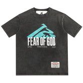 Fear Of God X RRR123 washed and distressed short-sleeved T-shirts